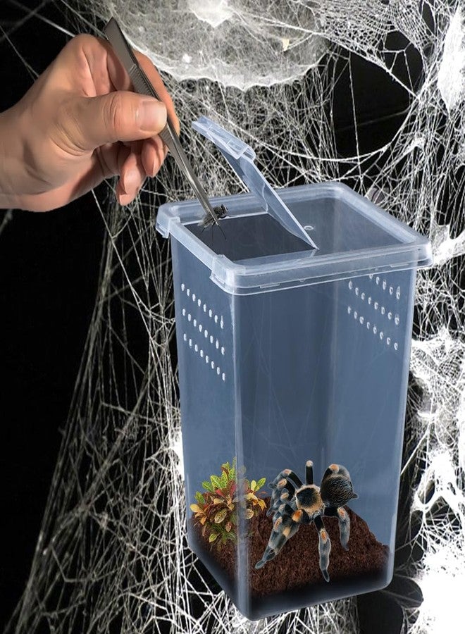 DQITJ 4 Pcs Insect Spider Terrariums Breeding Box Hatching Container Small Reptile Arboreal Spider Mantis Scorpion Centipede Acrylic Breeding Box - Image 3
